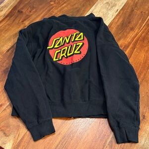 Santa Cruz Black Hoodie with Red and Yellow Logo